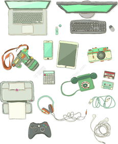 高效辦公，從桌面整理開始 精選電腦筆記本文具矢量素材免費(fèi)下載